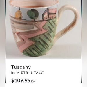 Tuscany by VIETRI (Italy) Mug, Discontinued Piece, Excellent Used Condition